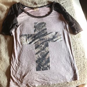 A Brown Shirt with a Cross on it!!!!!!